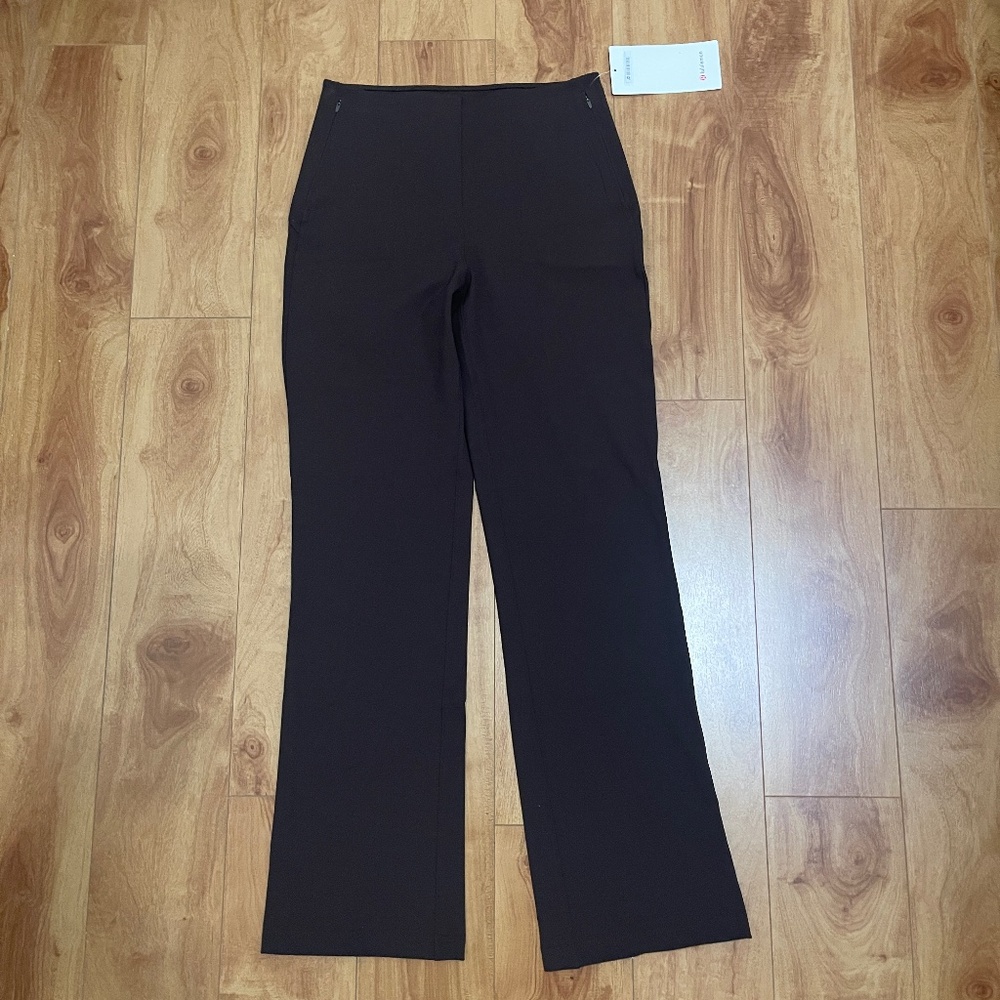 Lululemon Women Smooth Fit Pull On HR Pant Size 6 Espresso Brown New WIth Tag